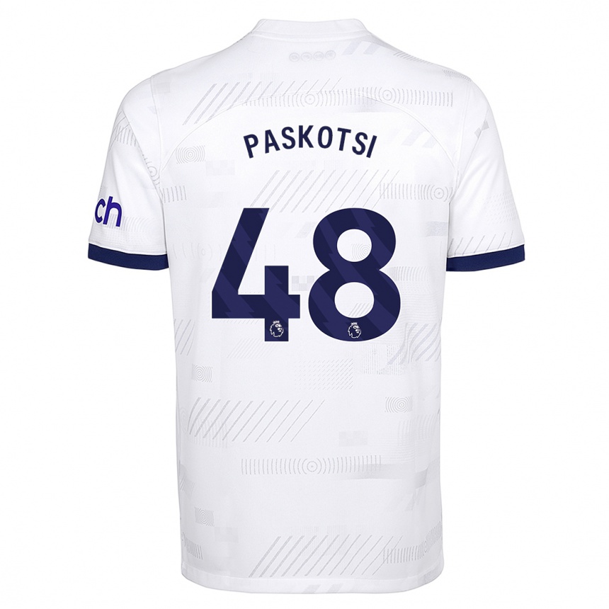 Hombre Fútbol Camiseta Maksim Paskotsi #48 Blanco 1ª Equipación 2023/24