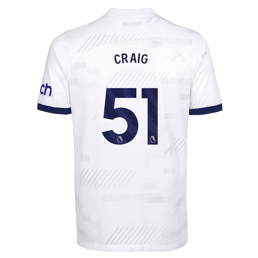 Hombre Fútbol Camiseta Matthew Craig #51 Blanco 1ª Equipación 2023/24