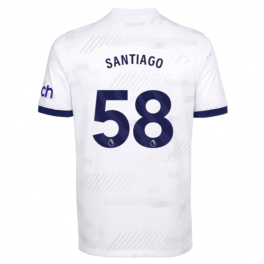 Hombre Fútbol Camiseta Yago Santiago #58 Blanco 1ª Equipación 2023/24