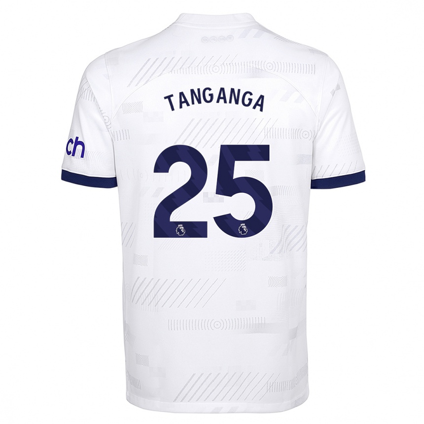 Hombre Fútbol Camiseta Japhet Tanganga #25 Blanco 1ª Equipación 2023/24