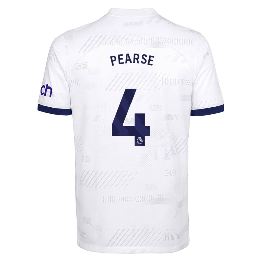 Hombre Fútbol Camiseta Gracie Pearse #4 Blanco 1ª Equipación 2023/24