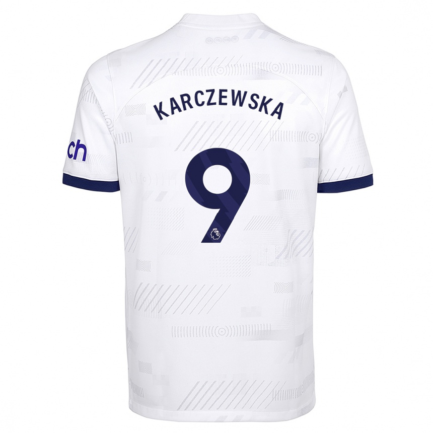 Hombre Fútbol Camiseta Nikola Karczewska #9 Blanco 1ª Equipación 2023/24