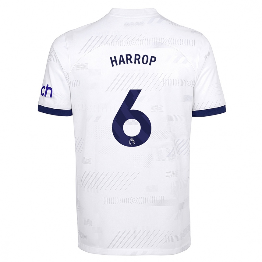 Hombre Fútbol Camiseta Kerys Harrop #6 Blanco 1ª Equipación 2023/24