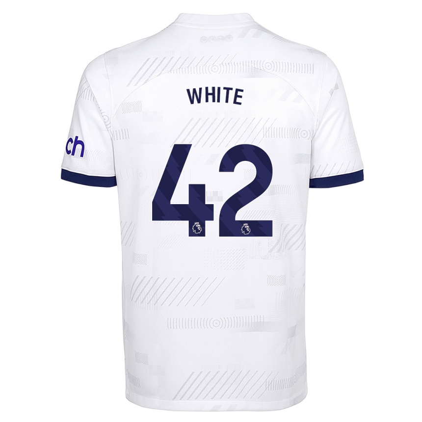 Hombre Fútbol Camiseta Harvey White #42 Blanco 1ª Equipación 2023/24