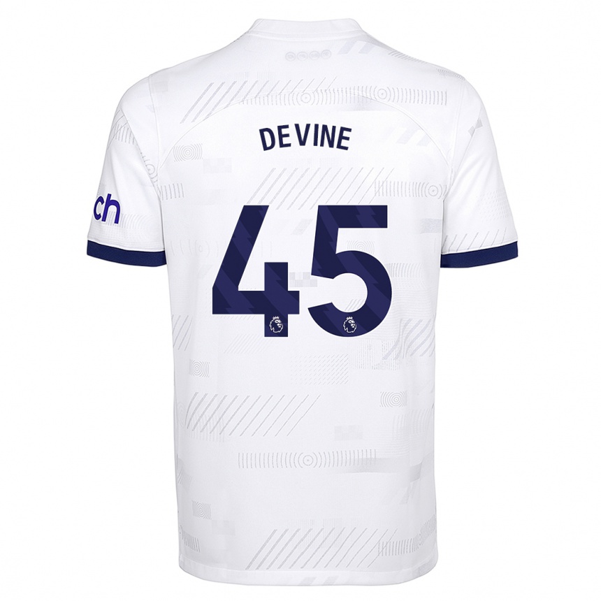 Hombre Fútbol Camiseta Alfie Devine #45 Blanco 1ª Equipación 2023/24