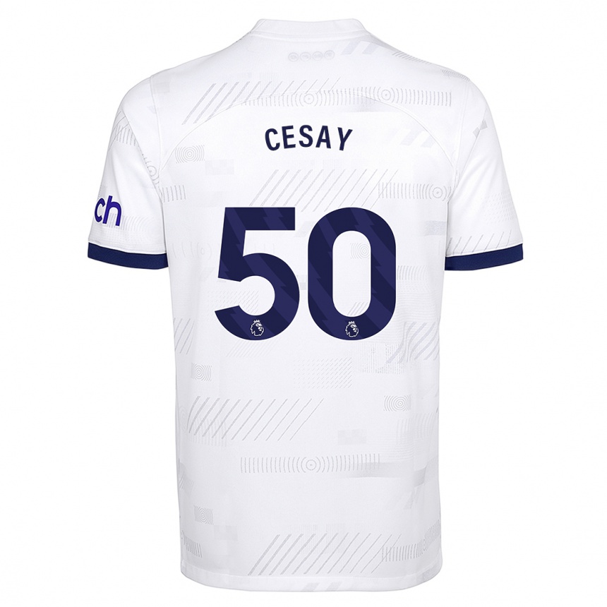 Hombre Fútbol Camiseta Kallum Cesay #50 Blanco 1ª Equipación 2023/24