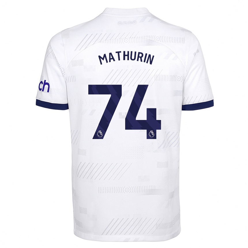 Hombre Fútbol Camiseta Roshaun Mathurin #74 Blanco 1ª Equipación 2023/24