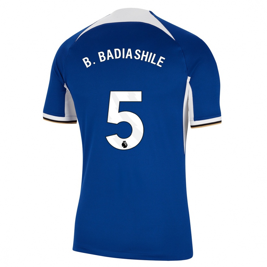 Hombre Fútbol Camiseta Benoît Badiashile #5 Azul 1ª Equipación 2023/24