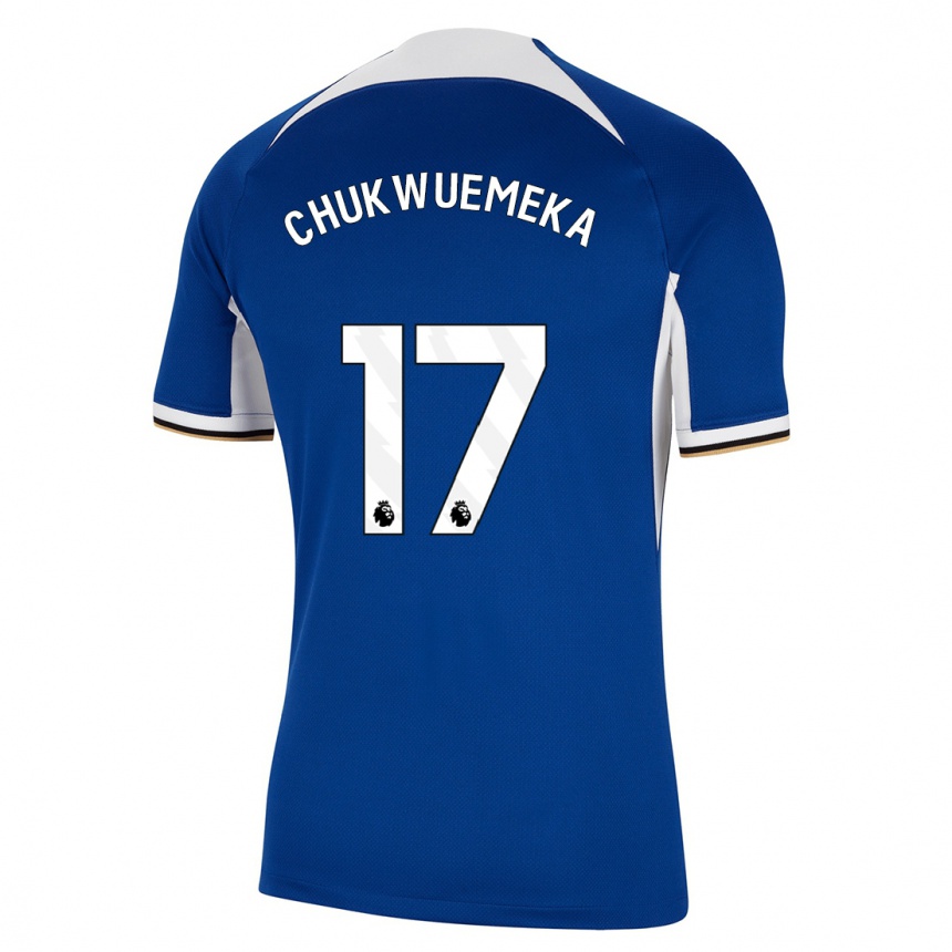 Hombre Fútbol Camiseta Carney Chukwuemeka #17 Azul 1ª Equipación 2023/24