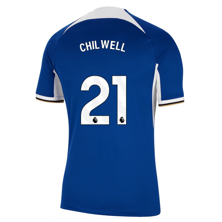 Hombre Fútbol Camiseta Ben Chilwell #21 Azul 1ª Equipación 2023/24