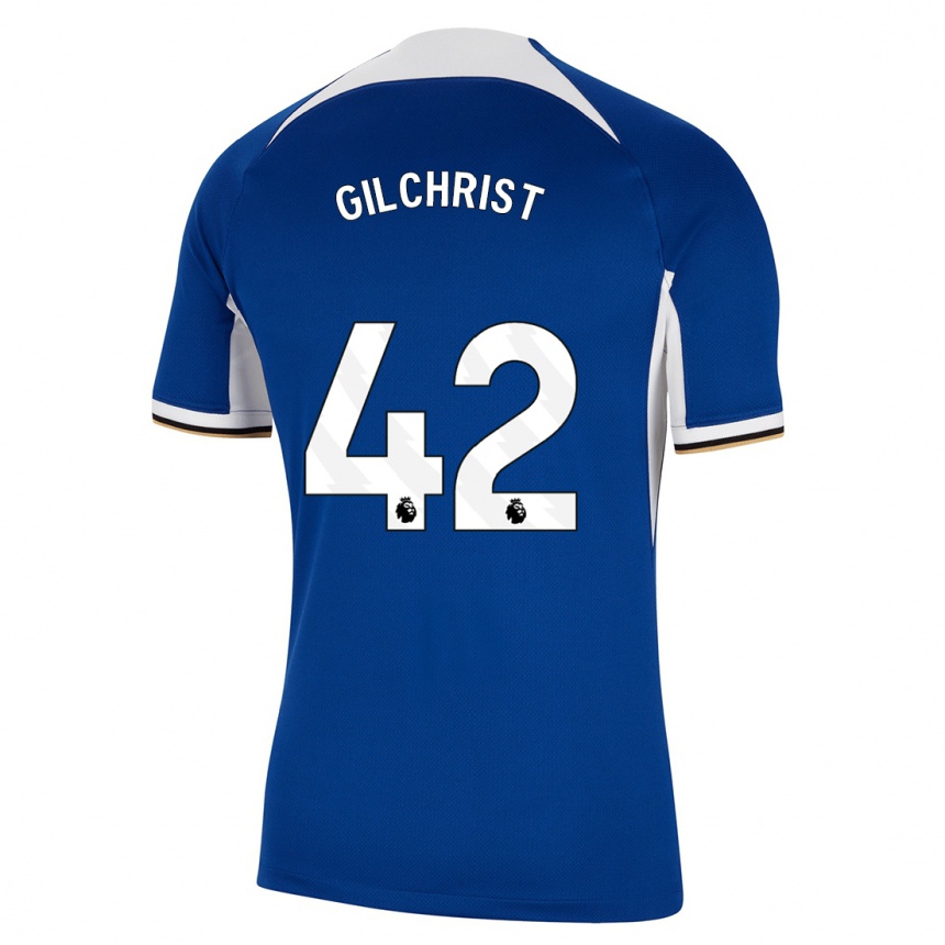 Hombre Fútbol Camiseta Alfie Gilchrist #42 Azul 1ª Equipación 2023/24