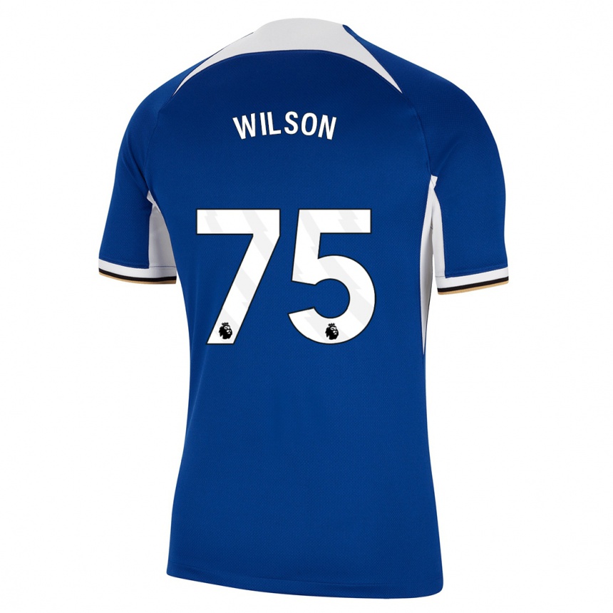 Hombre Fútbol Camiseta Kaiden Wilson #75 Azul 1ª Equipación 2023/24