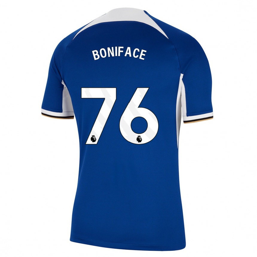 Hombre Fútbol Camiseta Somto Boniface #76 Azul 1ª Equipación 2023/24