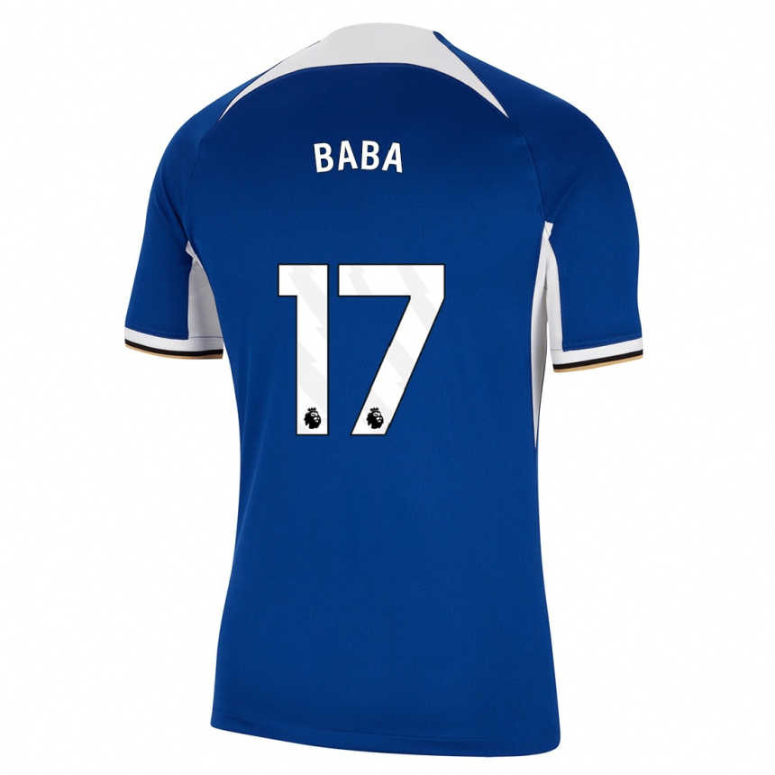 Hombre Fútbol Camiseta Abdul-Rahman Baba #17 Azul 1ª Equipación 2023/24