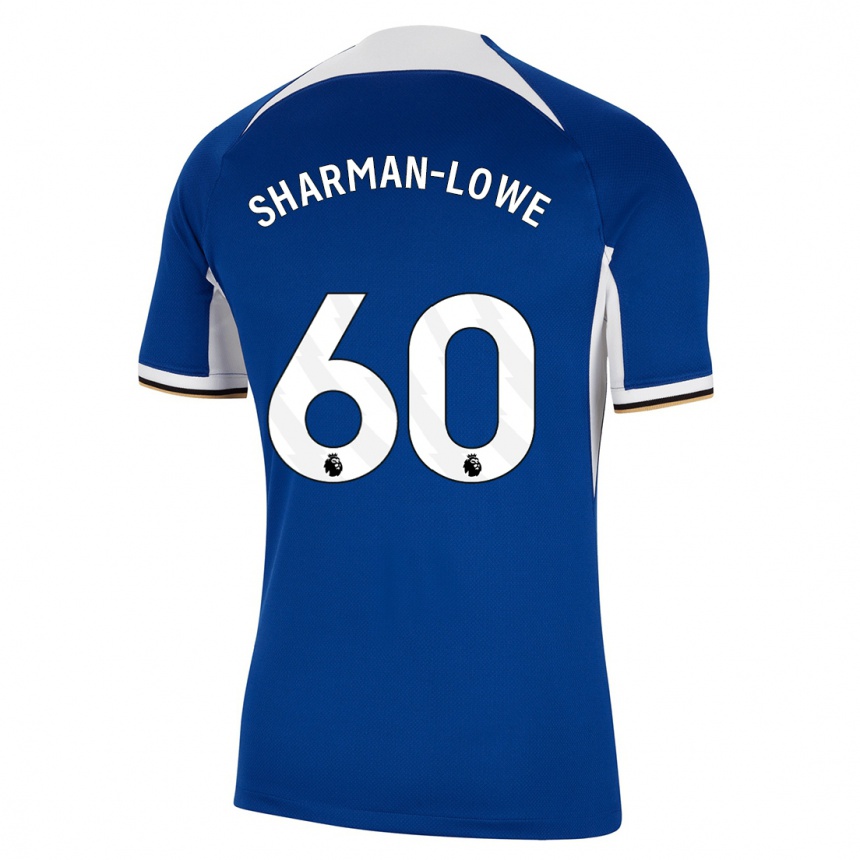 Hombre Fútbol Camiseta Teddy Sharman-Lowe #60 Azul 1ª Equipación 2023/24