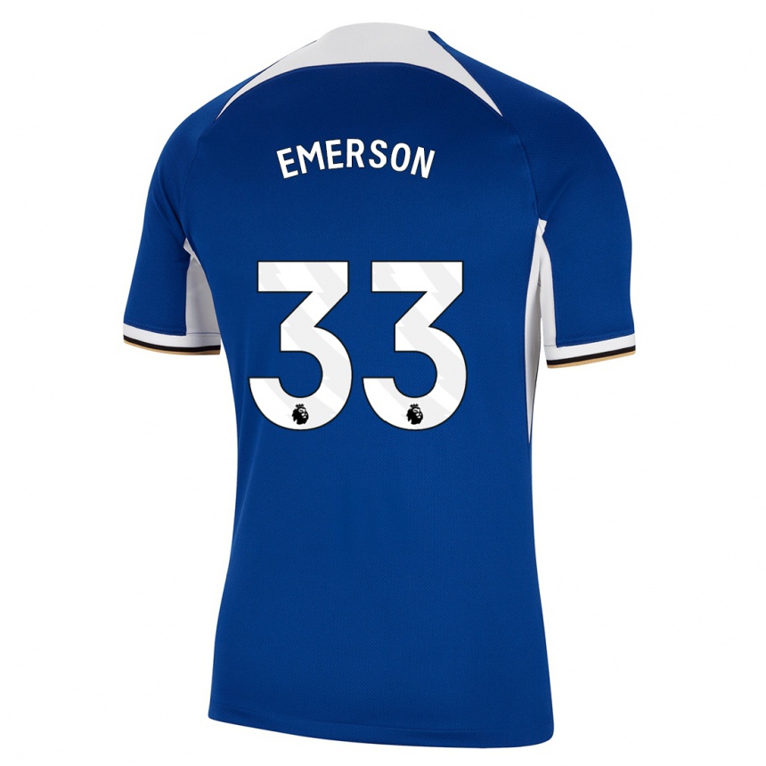 Hombre Fútbol Camiseta Emerson #33 Azul 1ª Equipación 2023/24