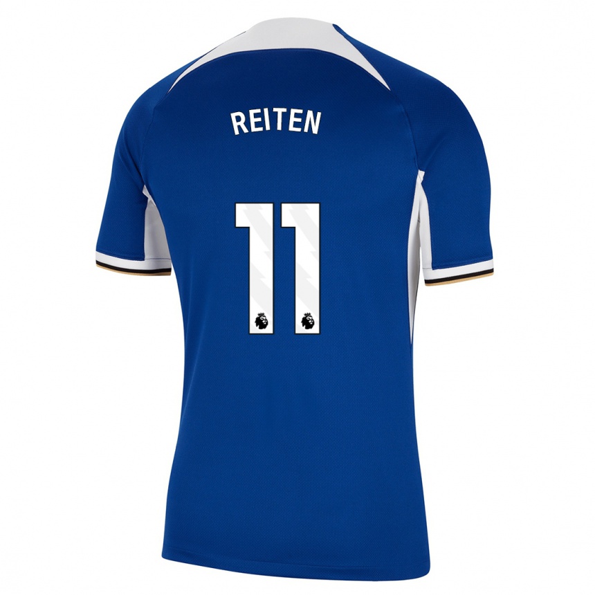 Hombre Fútbol Camiseta Guro Reiten #11 Azul 1ª Equipación 2023/24