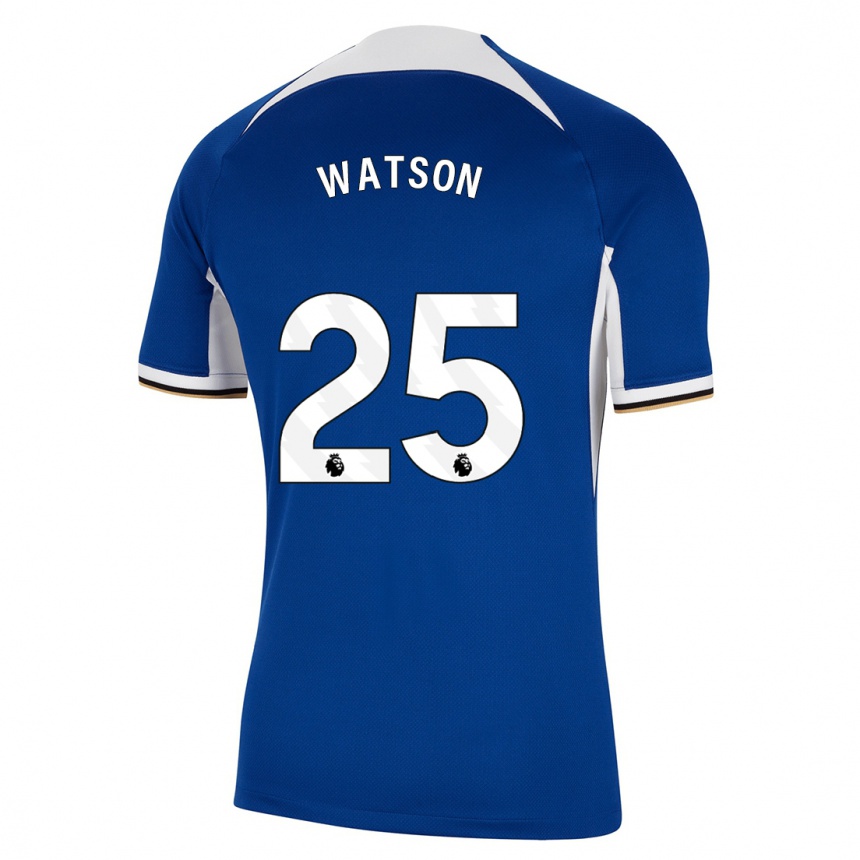 Hombre Fútbol Camiseta Lucy Watson #25 Azul 1ª Equipación 2023/24