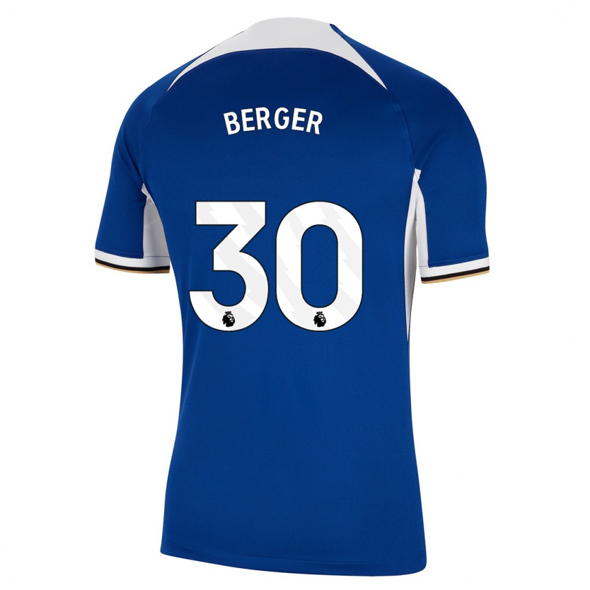 Hombre Fútbol Camiseta Ann-Katrin Berger #30 Azul 1ª Equipación 2023/24