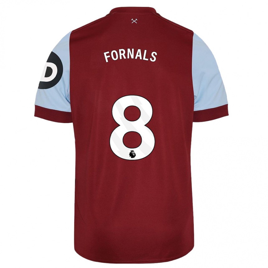 Hombre Fútbol Camiseta Pablo Fornals #8 Granate 1ª Equipación 2023/24