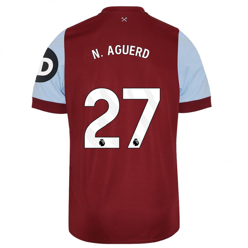 Hombre Fútbol Camiseta Nayef Aguerd #27 Granate 1ª Equipación 2023/24