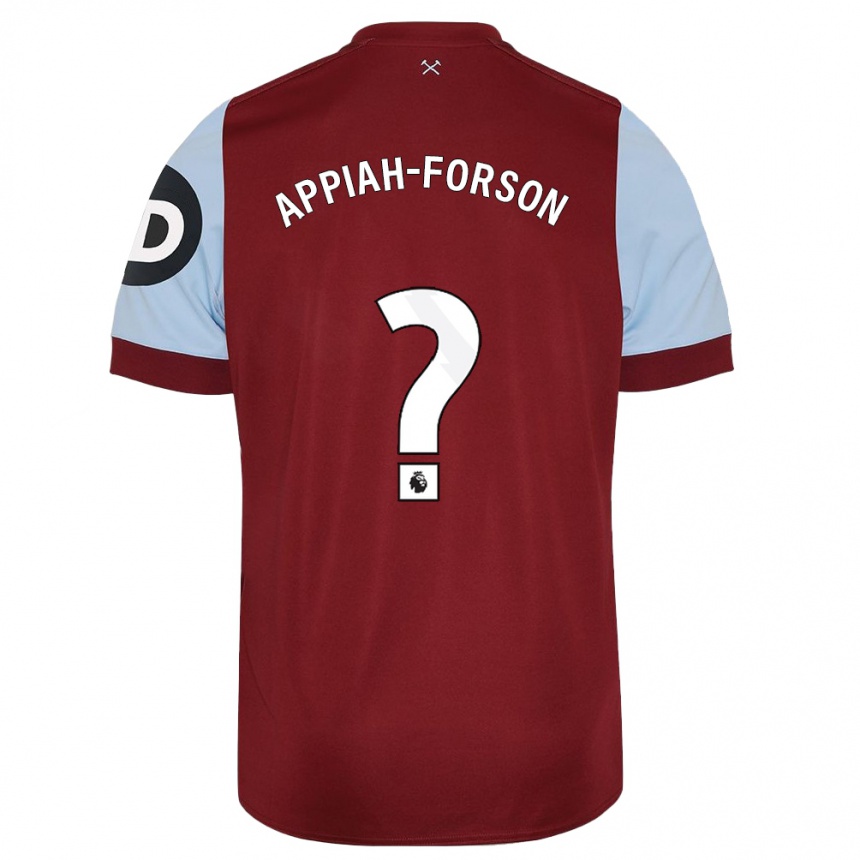 Hombre Fútbol Camiseta Keenan Appiah-Forson #0 Granate 1ª Equipación 2023/24