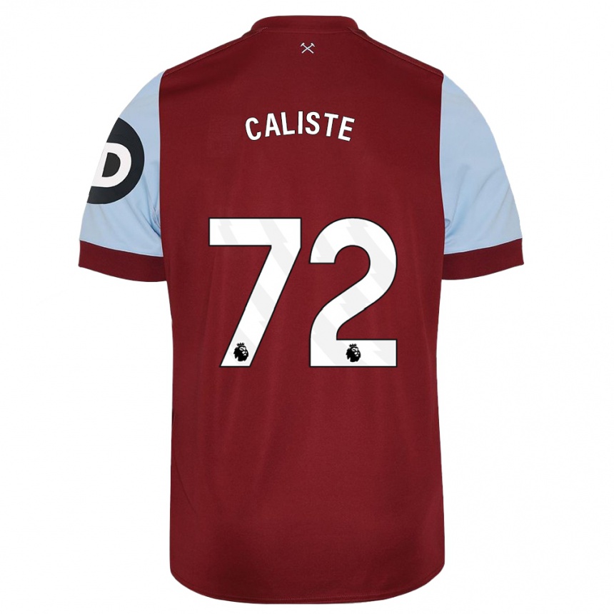 Hombre Fútbol Camiseta Gabriel Caliste #72 Granate 1ª Equipación 2023/24