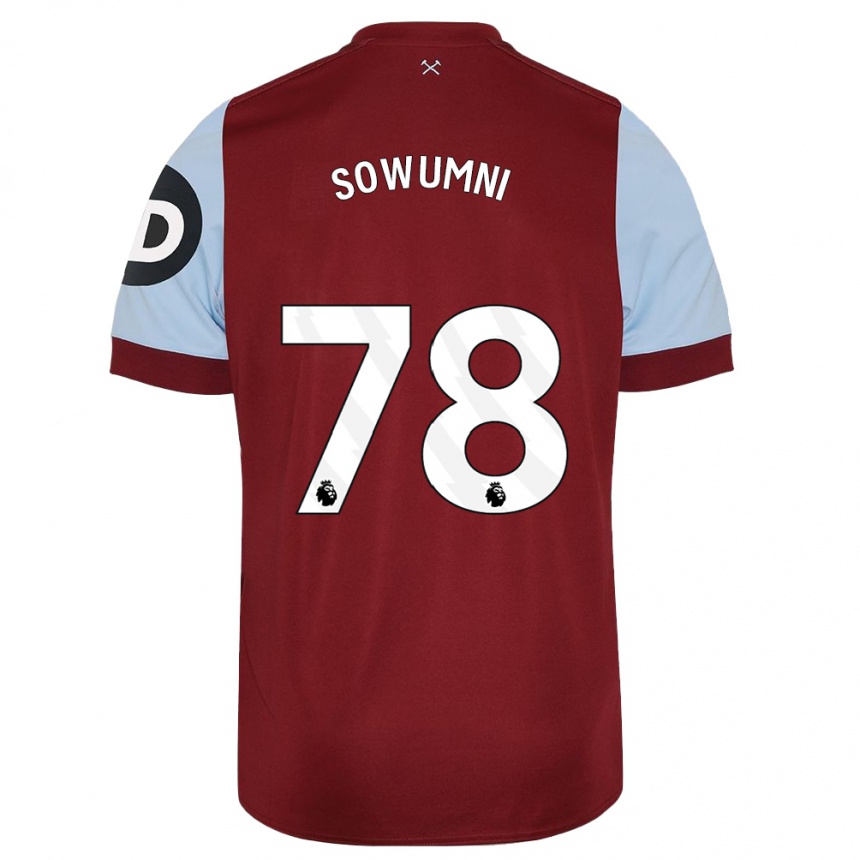 Hombre Fútbol Camiseta Elisha Sowumni #78 Granate 1ª Equipación 2023/24