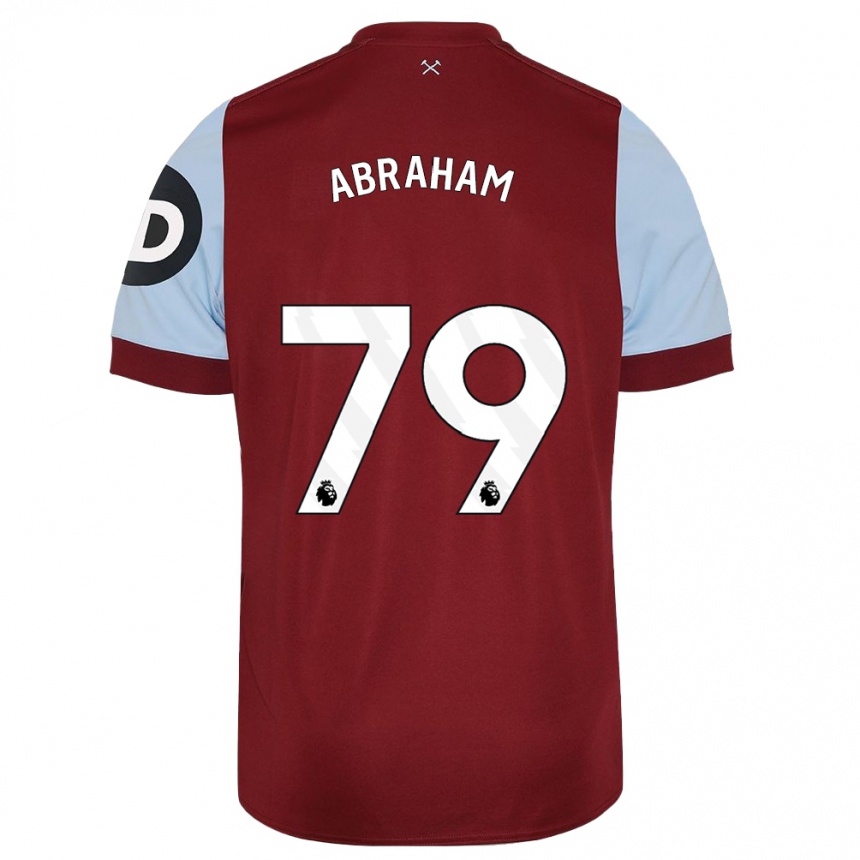 Hombre Fútbol Camiseta Dondre Abraham #79 Granate 1ª Equipación 2023/24