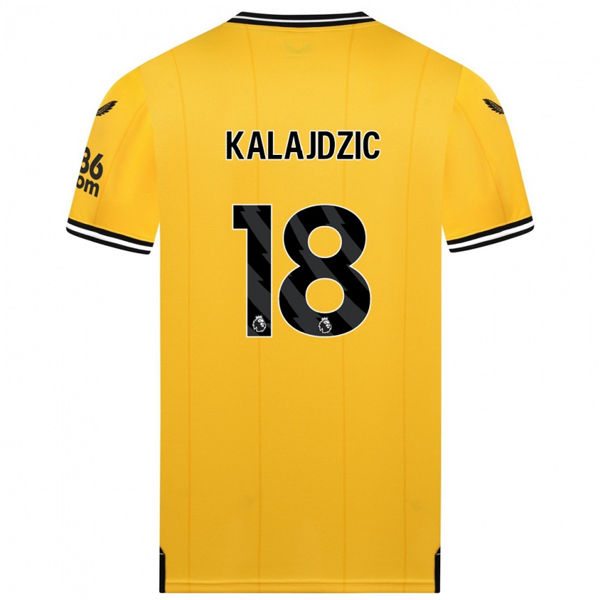 Hombre Fútbol Camiseta Sasa Kalajdzic #18 Amarillo 1ª Equipación 2023/24