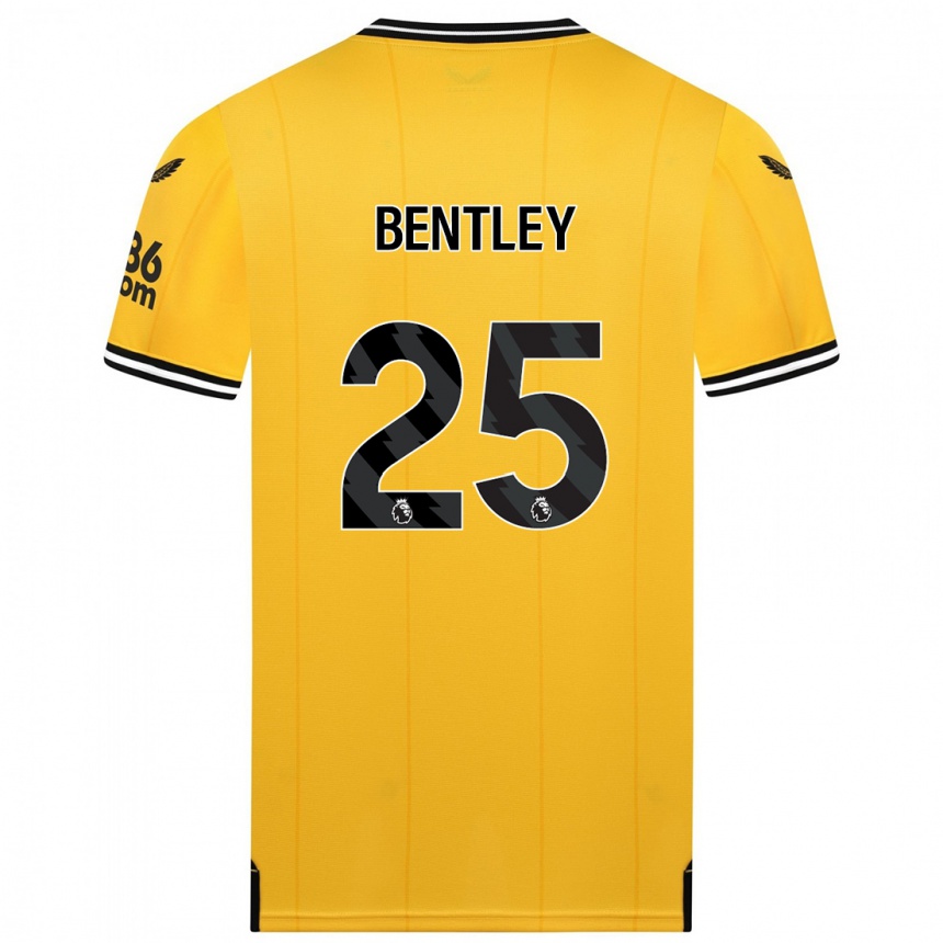 Hombre Fútbol Camiseta Daniel Bentley #25 Amarillo 1ª Equipación 2023/24