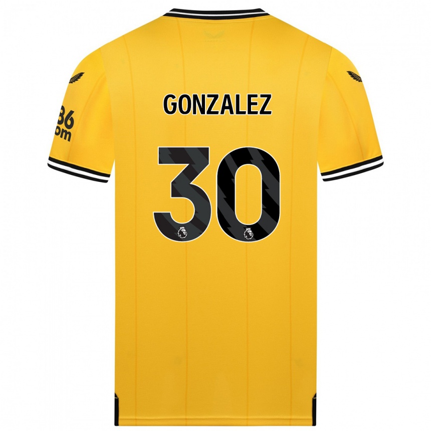 Hombre Fútbol Camiseta Enso González #30 Amarillo 1ª Equipación 2023/24