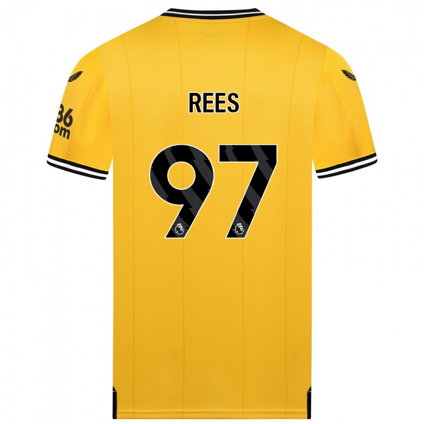 Hombre Fútbol Camiseta Mason Rees #97 Amarillo 1ª Equipación 2023/24