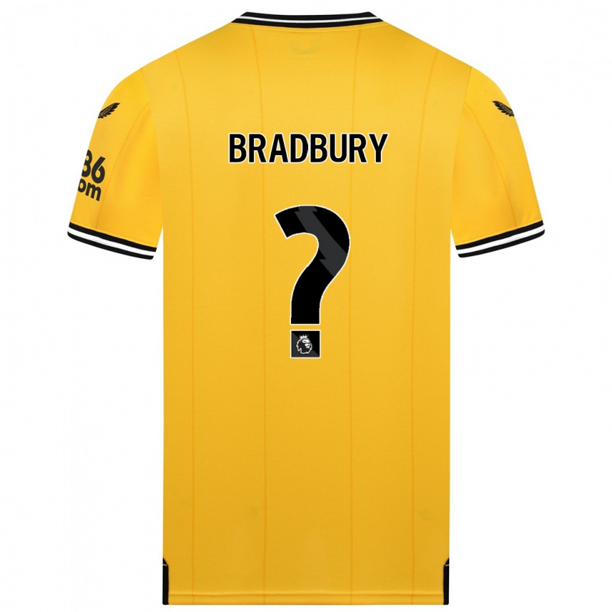 Hombre Fútbol Camiseta Mackenzie Bradbury #0 Amarillo 1ª Equipación 2023/24