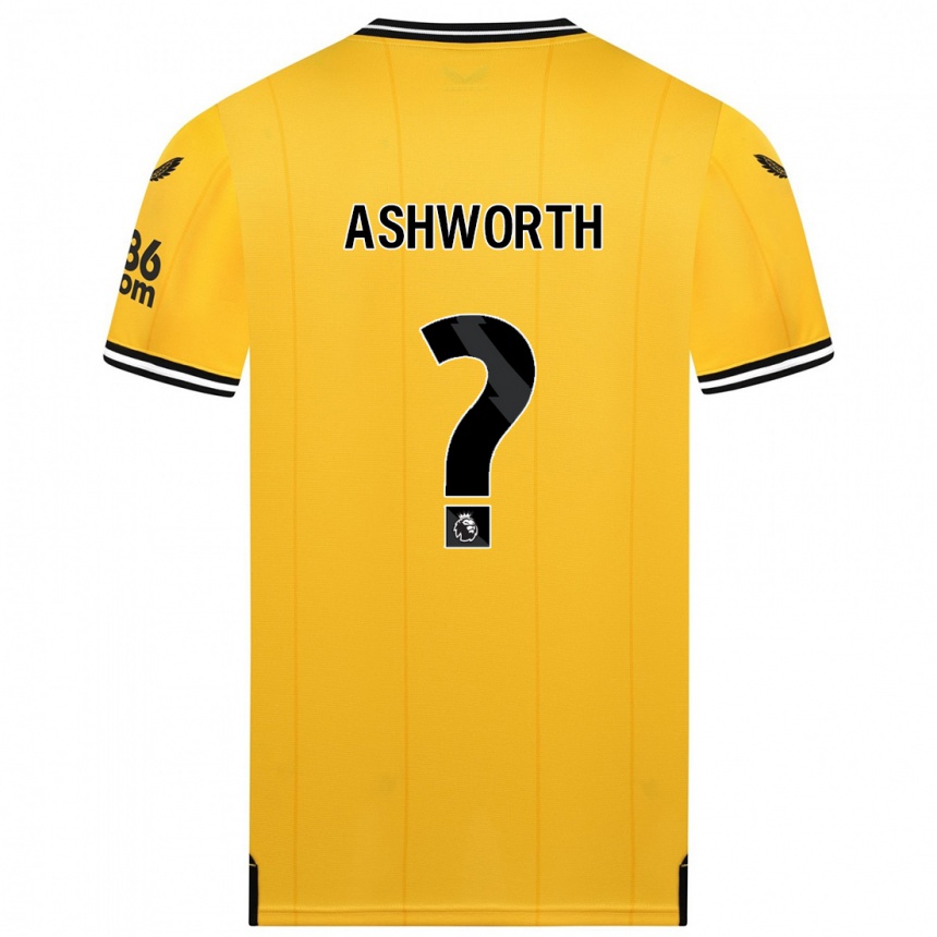 Hombre Fútbol Camiseta Fin Ashworth #0 Amarillo 1ª Equipación 2023/24