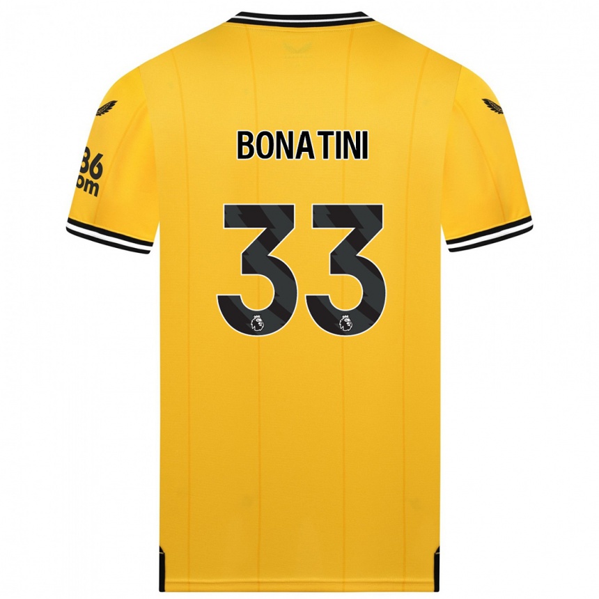 Hombre Fútbol Camiseta Leo Bonatini #33 Amarillo 1ª Equipación 2023/24
