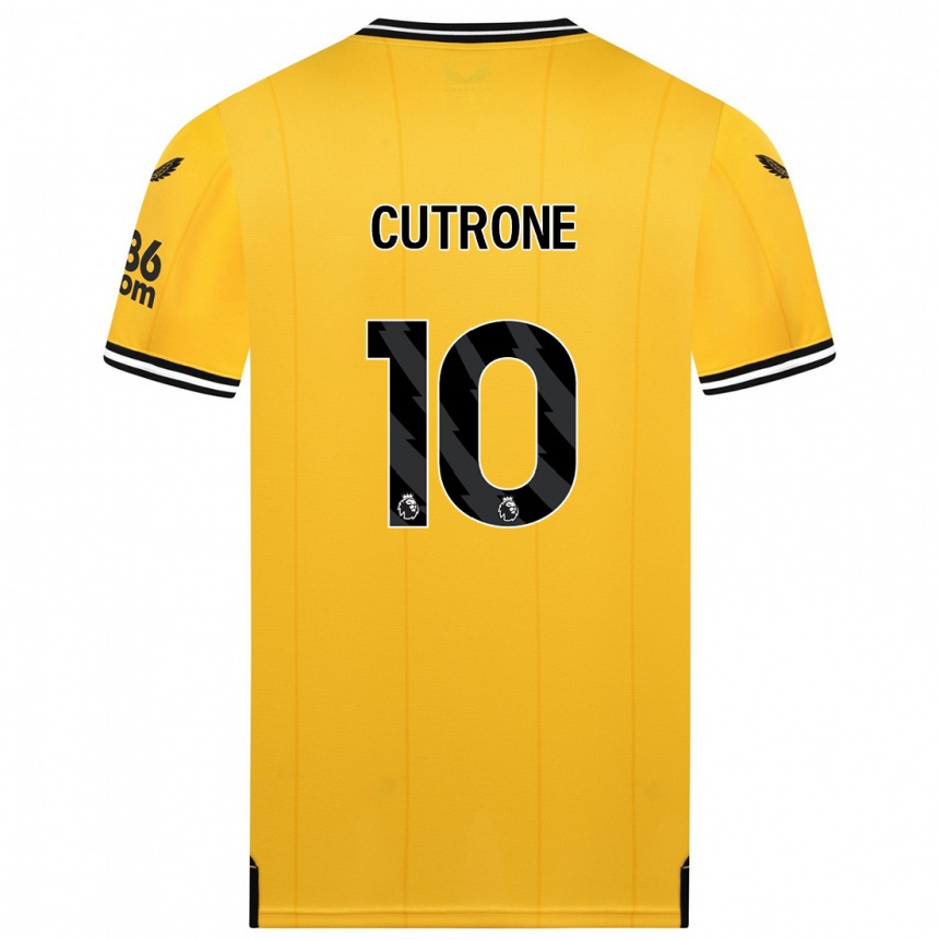 Hombre Fútbol Camiseta Patrick Cutrone #10 Amarillo 1ª Equipación 2023/24
