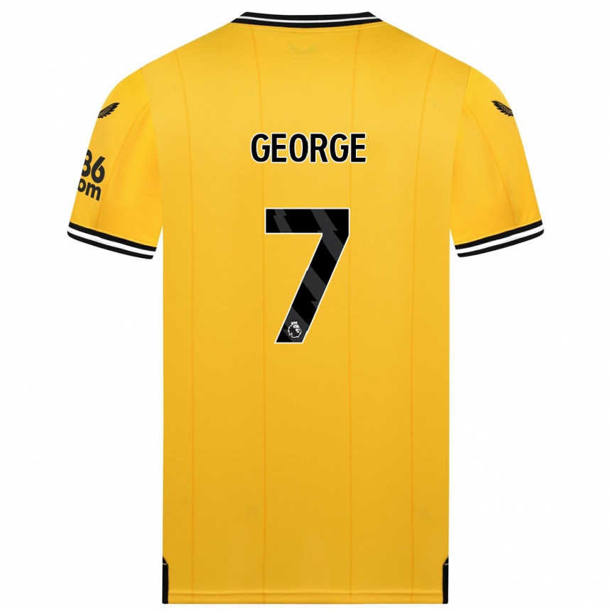 Hombre Fútbol Camiseta Tammi George #7 Amarillo 1ª Equipación 2023/24