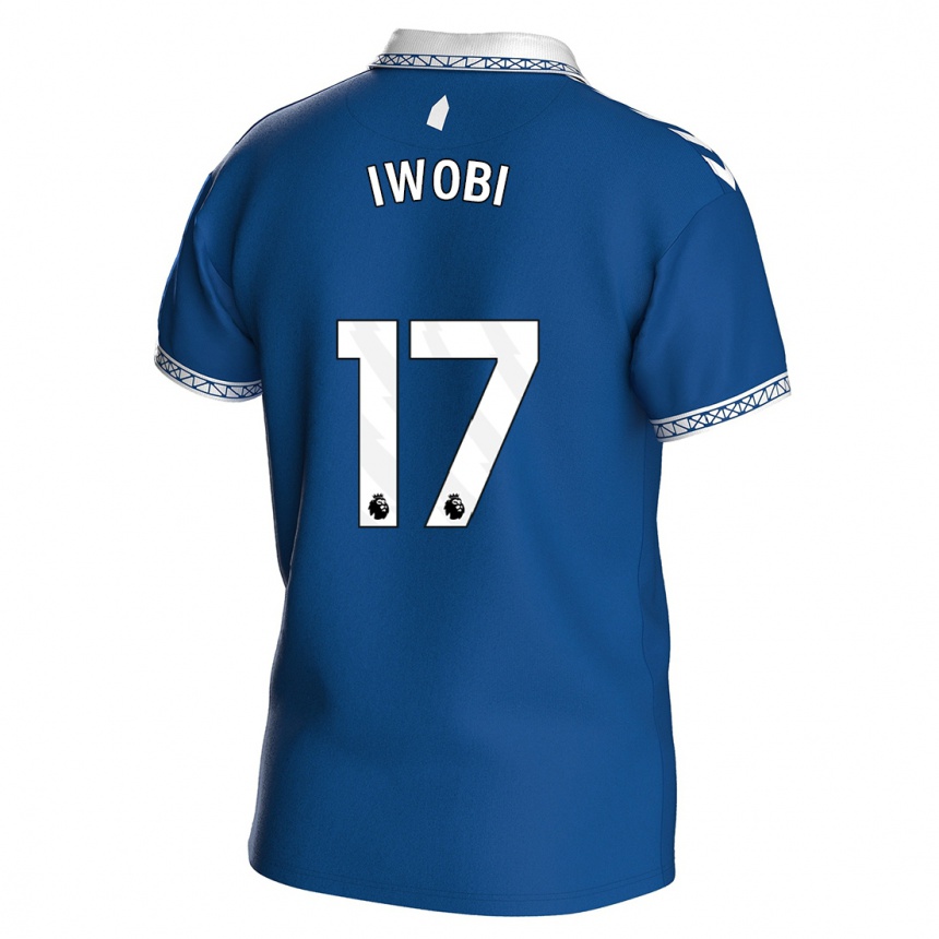 Hombre Fútbol Camiseta Alex Iwobi #17 Azul Real 1ª Equipación 2023/24