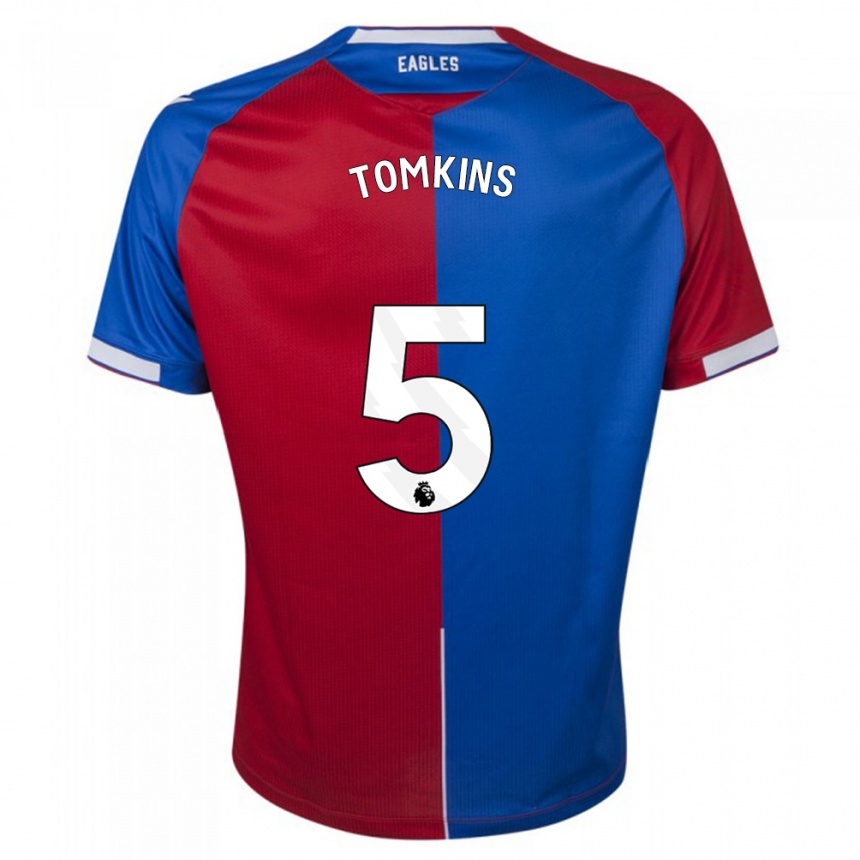 Hombre Fútbol Camiseta James Tomkins #5 Rojo Azul 1ª Equipación 2023/24