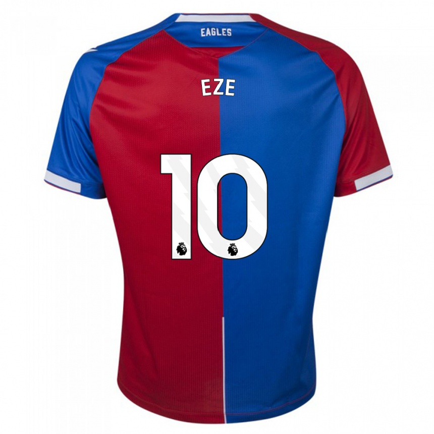Hombre Fútbol Camiseta Eberechi Eze #10 Rojo Azul 1ª Equipación 2023/24