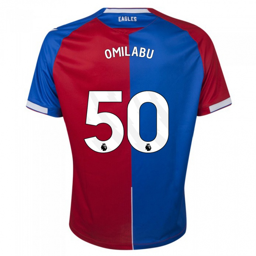 Hombre Fútbol Camiseta David Omilabu #50 Rojo Azul 1ª Equipación 2023/24
