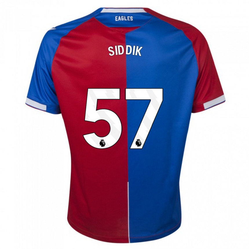 Hombre Fútbol Camiseta Cardo Siddik #57 Rojo Azul 1ª Equipación 2023/24