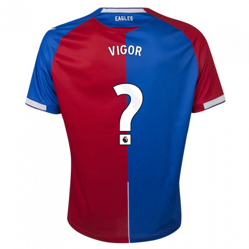 Hombre Fútbol Camiseta Matthew Vigor #0 Rojo Azul 1ª Equipación 2023/24