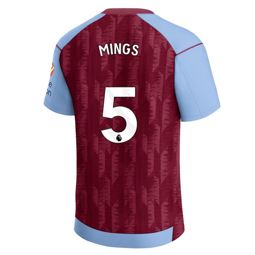 Hombre Fútbol Camiseta Tyrone Mings #5 Azul Claro 1ª Equipación 2023/24