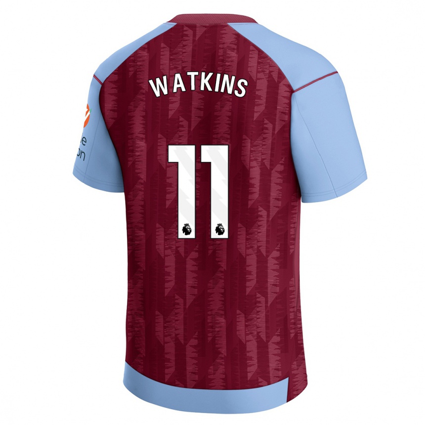 Hombre Fútbol Camiseta Ollie Watkins #11 Azul Claro 1ª Equipación 2023/24