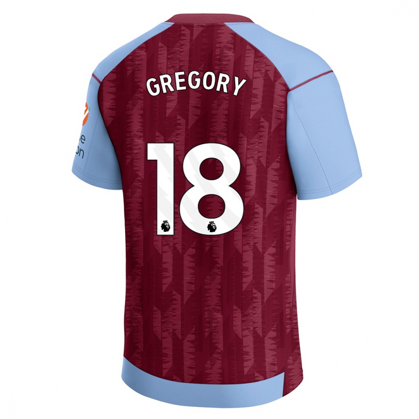 Hombre Fútbol Camiseta Freya Gregory #18 Azul Claro 1ª Equipación 2023/24