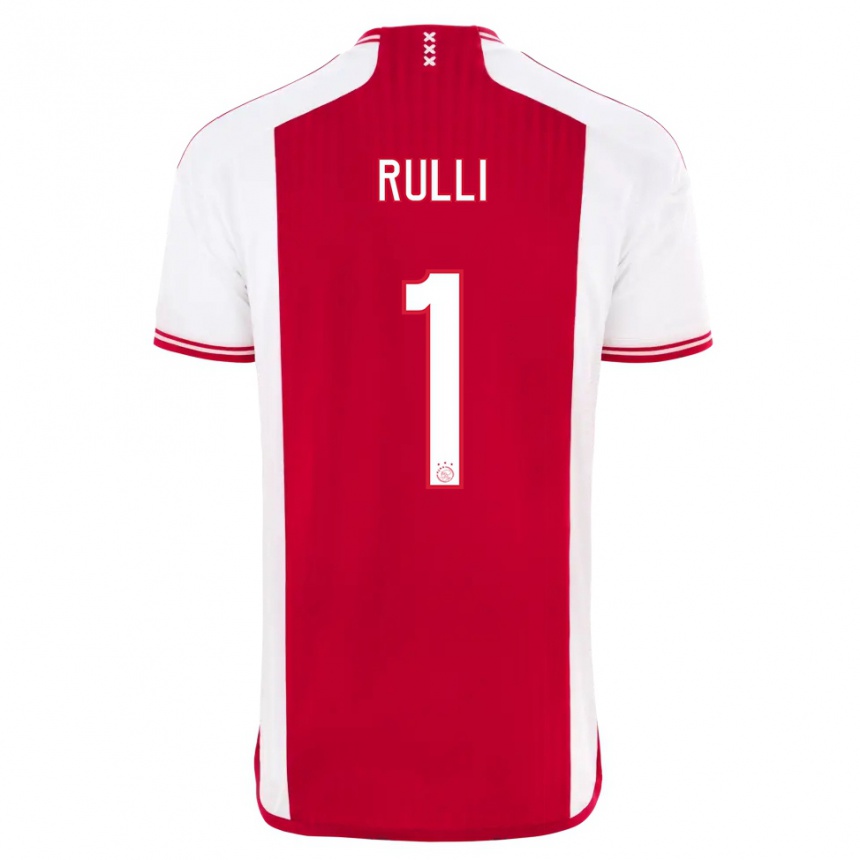 Hombre Fútbol Camiseta Gerónimo Rulli #1 Rojo Blanco 1ª Equipación 2023/24