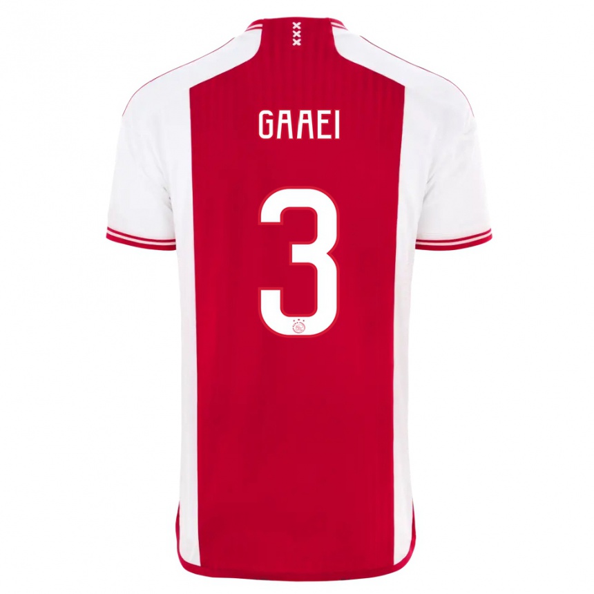 Hombre Fútbol Camiseta Anton Gaaei #3 Rojo Blanco 1ª Equipación 2023/24