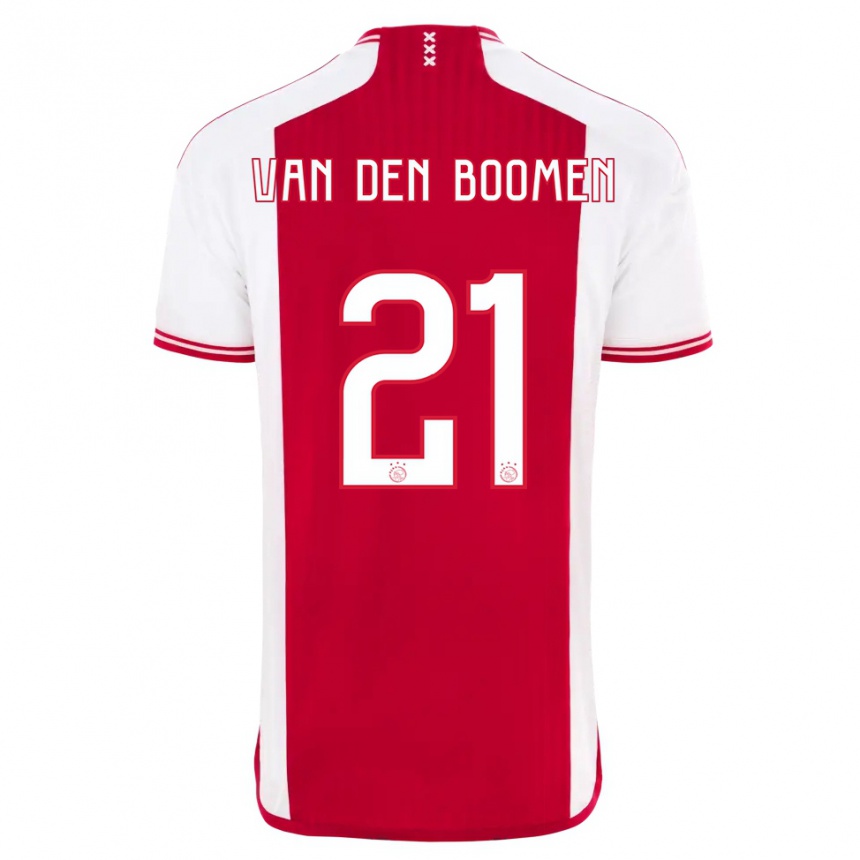 Hombre Fútbol Camiseta Branco Van Den Boomen #21 Rojo Blanco 1ª Equipación 2023/24